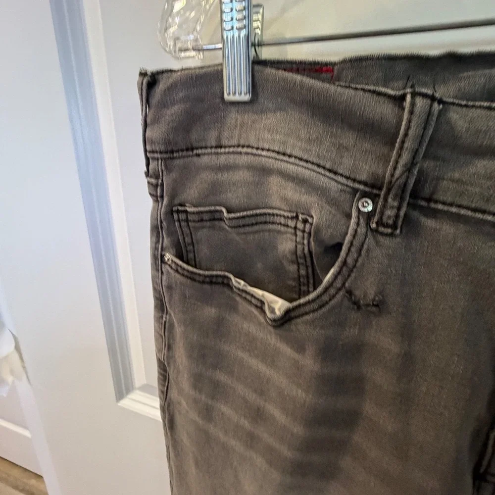 True Religion Mens Jeans Geno Relaxed Slim Gray Size 34 Flawed